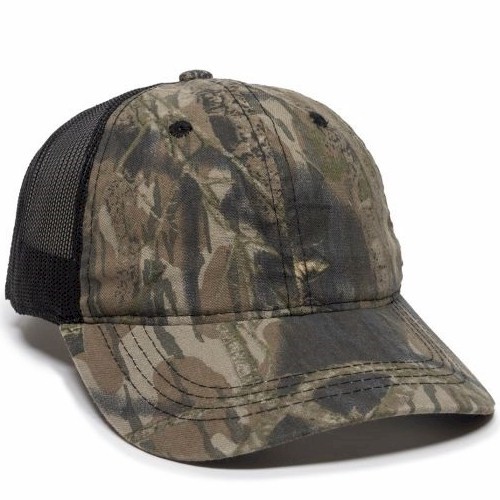 Outdoor Cap Camo Front with Solid Mesh Back Cap